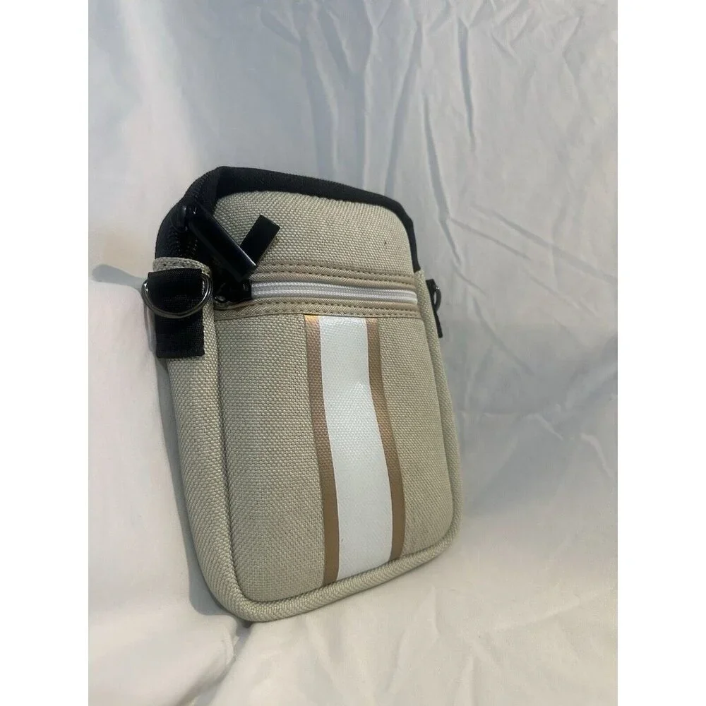 NWT Haute Shore Casey Dune Crossbody Bag – Beige Cream White Stripe - Picture 3 of 5